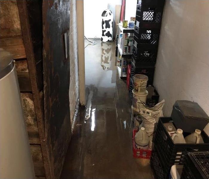 Flooded commercial basement