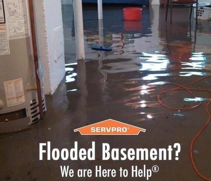 Flooded basement causing water damage